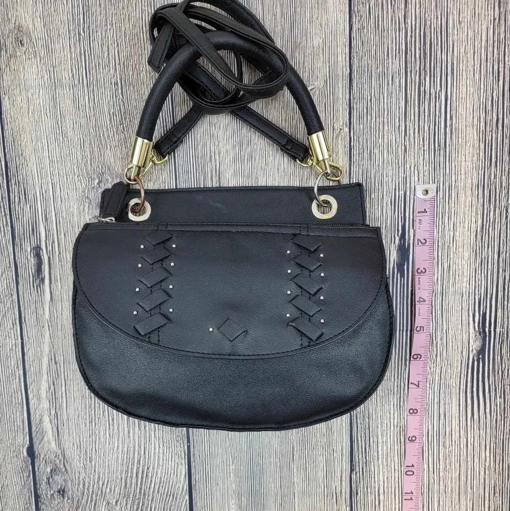 Danielle Nicole Black Crossbody Purse Handbag - Picture 9 of 13